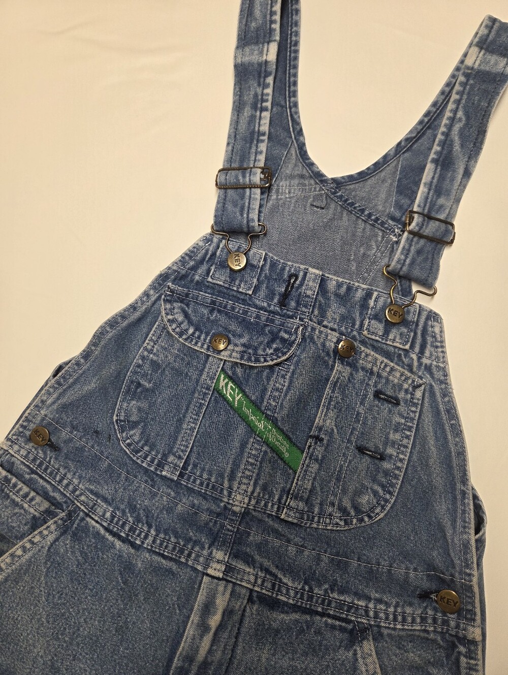 Key Imperial Denim Bib Overalls Mens W30 L30 Blue Carpenter Workwear Aristocrat